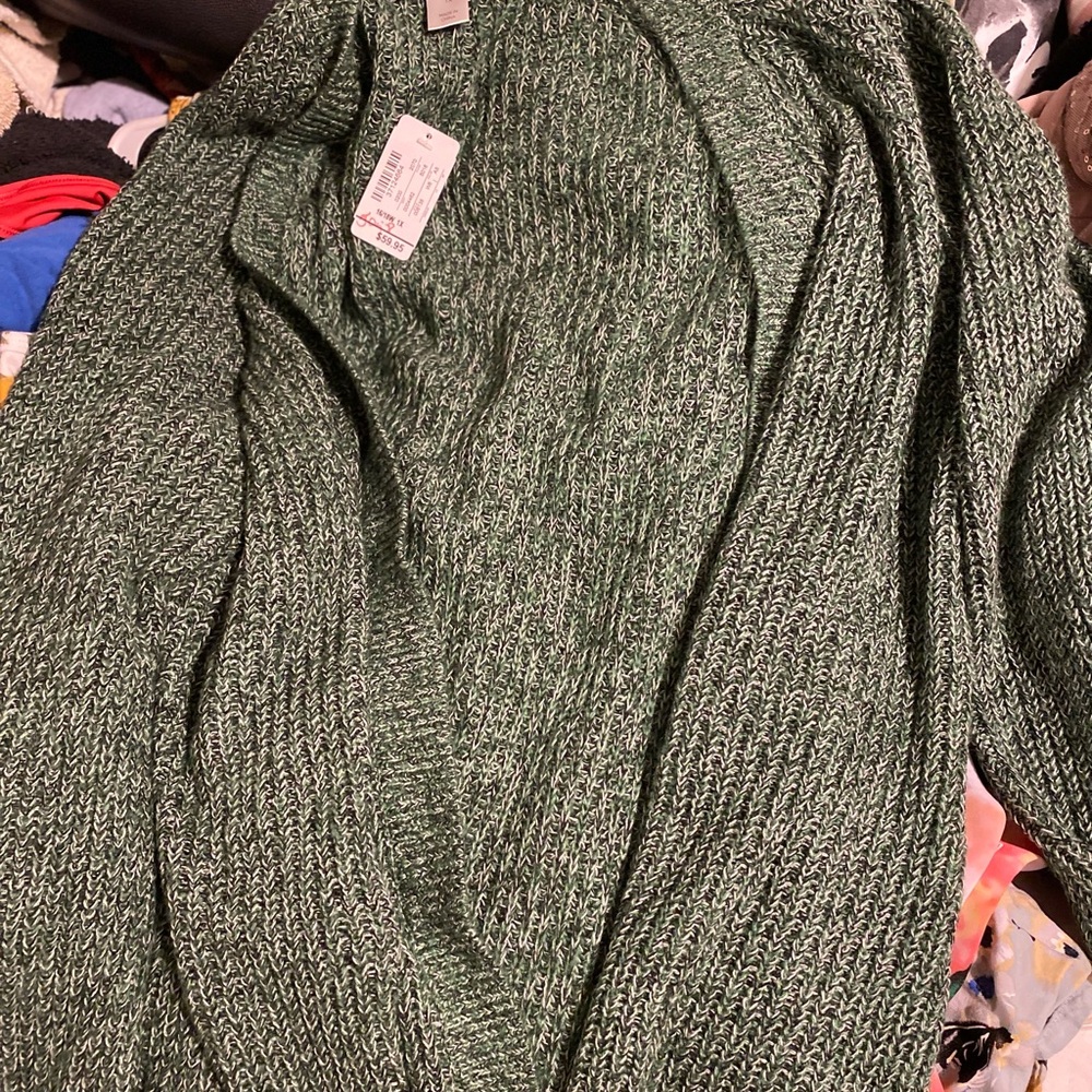 CJ Banks Forest Green Cardigan